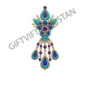 Peacock Pendant UV DTF Glass Sticker Peacock jewel pendant UV DTF sticker design for glass