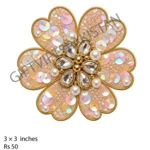 Pearl Floral UV DTF Jar Sticker Pearl floral UV DTF sticker design for jars and candles