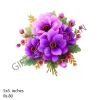 Purple floral bouquet UV DTF sticker design for bottles
