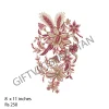 Pink floral spray UV DTF sticker design for mugs