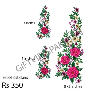 Floral Vine Set UV DTF Mug Sticker Floral vine set UV DTF sticker design for mugs