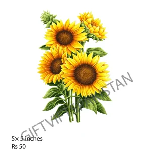 Sunflower Bouquet UV DTF Tumbler Sticker Sunflower bouquet UV DTF sticker design for tumblers