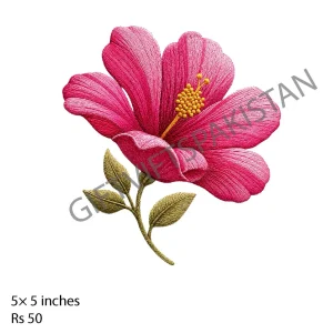 Pink Hibiscus UV DTF Packaging Sticker Pink hibiscus flower UV DTF sticker design for packaging