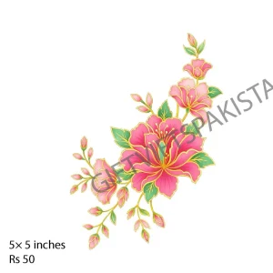 Pink Floral Spray UV DTF Packaging Sticker Pink floral spray UV DTF sticker design for packaging