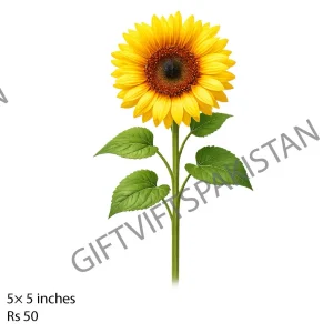 Sunflower UV DTF Floral Sticker Single sunflower UV DTF sticker design