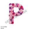 Floral monogram letter P UV DTF sticker design