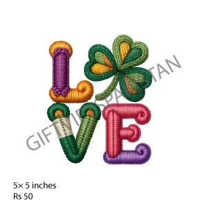 Love Floral Text UV DTF Quote Sticker LOVE floral typography UV DTF sticker design