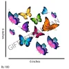 Set of colourful butterflies UV DTF sticker pack design