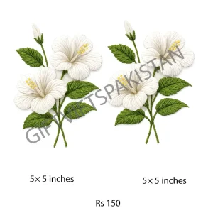 White Lilies Pair UV DTF Bottle Sticker Pair of white lily flowers UV DTF sticker design for bottles