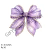 Purple jewelled bow UV DTF sticker design for tumblers