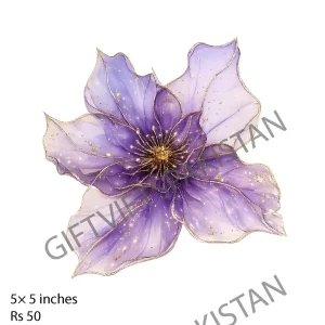 Purple Lisianthus UV DTF Tumbler Sticker Purple lisianthus flower UV DTF sticker design for tumblers