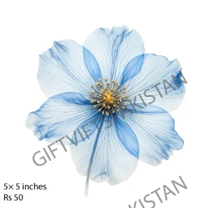 Blue Periwinkle UV DTF Packaging Sticker Blue periwinkle flower UV DTF sticker design for packaging