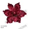 Dark burgundy flower UV DTF sticker design for packaging